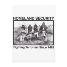 Native American Indian Homeland Security postcard