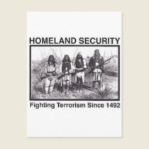 Native American Indian Homeland Security postcards