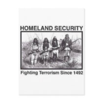 Native American Indian Homeland Security postcards