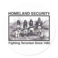 Native American Indian Homeland Security sticker