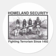Native American Indian Homeland Security Stickers