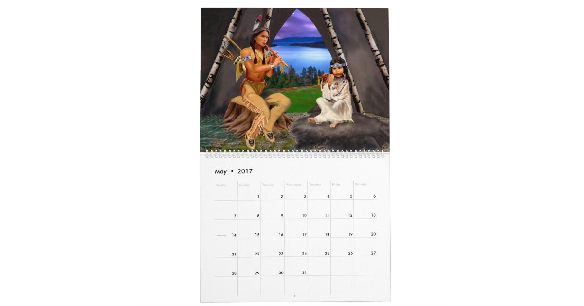 Native American Indian Monthly Calendar Zazzle