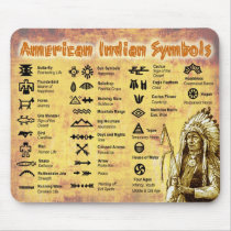 Native American Indian Symbols Mouse Pad