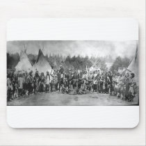 Native American Indian Vintage Portrait Mouse Pad