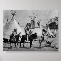 Native American Indian Vintage Portrait Print