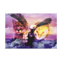 Native American Indian Warrior Canvas Prints