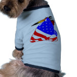 Native American Indian Wrapped In American Flag Pet T Shirt