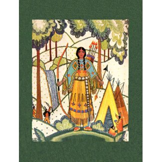 Native American Maiden PostCard postcard