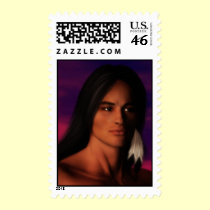 Native American Man stamps