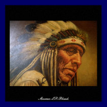 Native American _Oil closeup posters