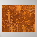 Native American petroglyphs, Rochester Panel, Posters