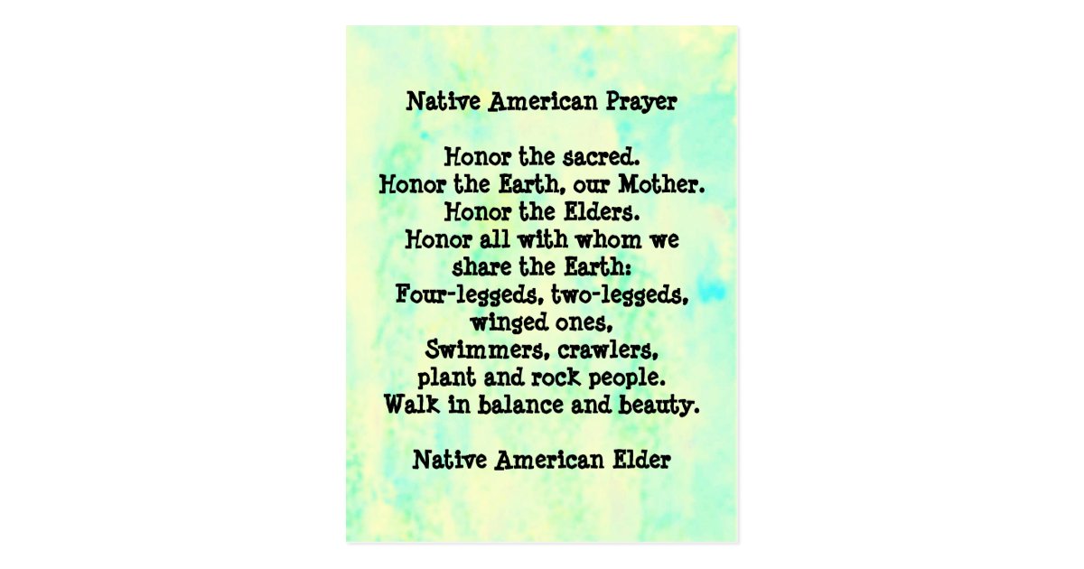 Native American Prayer Postcard Zazzle