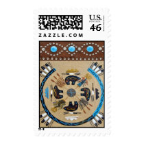 Native American "Sandpainting" Western Postage Sta