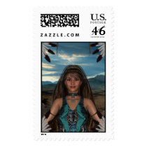 Native American Scene Postage