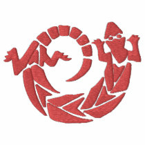 Native American Spinning Lizard Design 3 Embroidered Polo Shirt