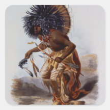 Native American Square Sticker