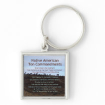 Native American Ten Commandments Keychains