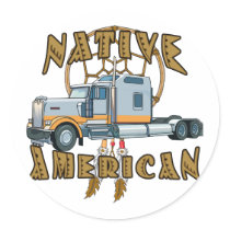 Native American Trucker stickers