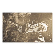 Native American Ute Sioux Vintage Rectangular Stickers