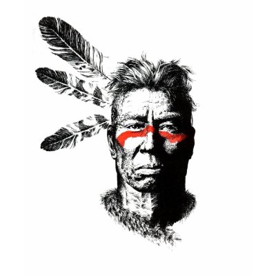 native American warrior Tshirt by brendog10