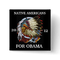 Native Americans for Obama 2012 Buttons