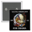 Native Americans for Obama 2012 Buttons
