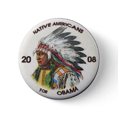 Native Americans for Obama Button by elfyboy