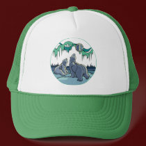 Native Bear Art Caps Hats Tribal Native Art Hat hats