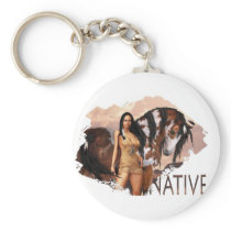 Native Girl Dakotah Keychain