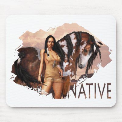 Native Girl Dakotah Mousepad by allpinup