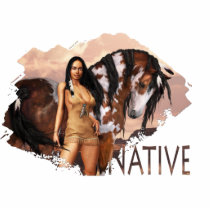 Native Girl Dakotah Photo Sculpture