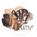 Native Girl Dakotah Sticker by allpinup Native Girl Dakotah Sticker