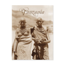 Native girls adorned  with ornaments, Tanzania Postcard