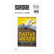 Native Ground Farmhouse 1936 WPA Stamp