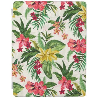 Native Hawaiian Floral Pattern iPad Cover
