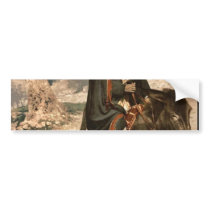 Native of Bethlehem on his donkey, Holy Land, (i.e Bumper Sticker