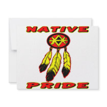 Native Pride 3 Feathers Custom Invite