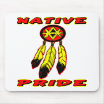 Native Pride 3 Feathers Mouse Pad
