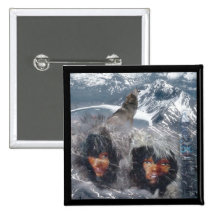 Native Spirit in Alaska Pinback Buttons