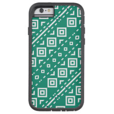 Native Tribal Geo Pattern Green White Tough Xtreme iPhone 6 Case