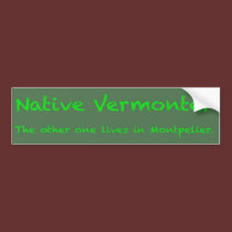 Native Vermonter bumper stickers