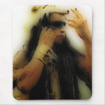 'Native Warrior Prepares for Battle' Mouse Pad