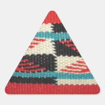 Native Woven Design Triangle Sticker