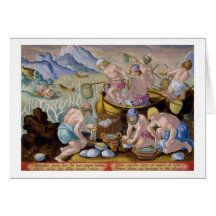 Natives Fishing for Giant Clams on the Indus, plat Cards