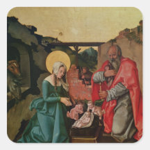 Nativity, 1510 square sticker