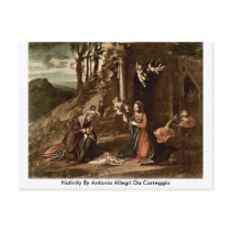 Nativity By Antonio Allegri Da Correggio Postcards