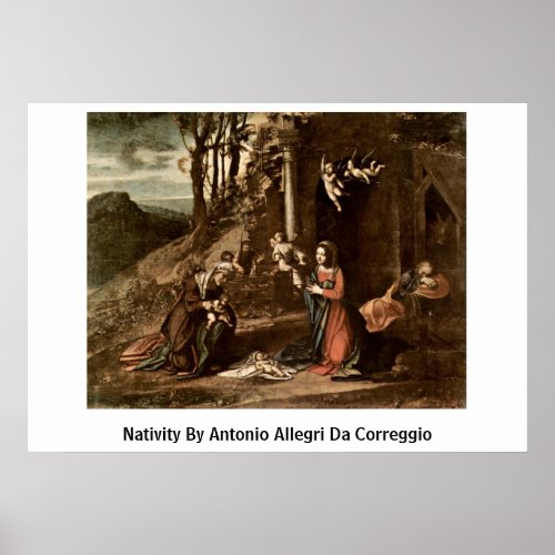 Nativity By Antonio Allegri Da Correggio Print