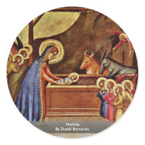 Nativity By Daddi Bernardo Round Stickers