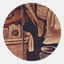 Nativity Detail By Grünewald Mathis Gothart (Best Round Sticker