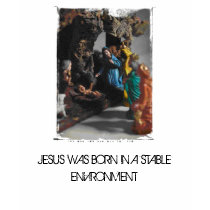 nativity, JESUS WAS BORN IN A STABLE ENVIRONMENT t-shirts by freelanceny nativity, JESUS WAS BORN IN A STABLE ENVIRONMENT t-shirts
